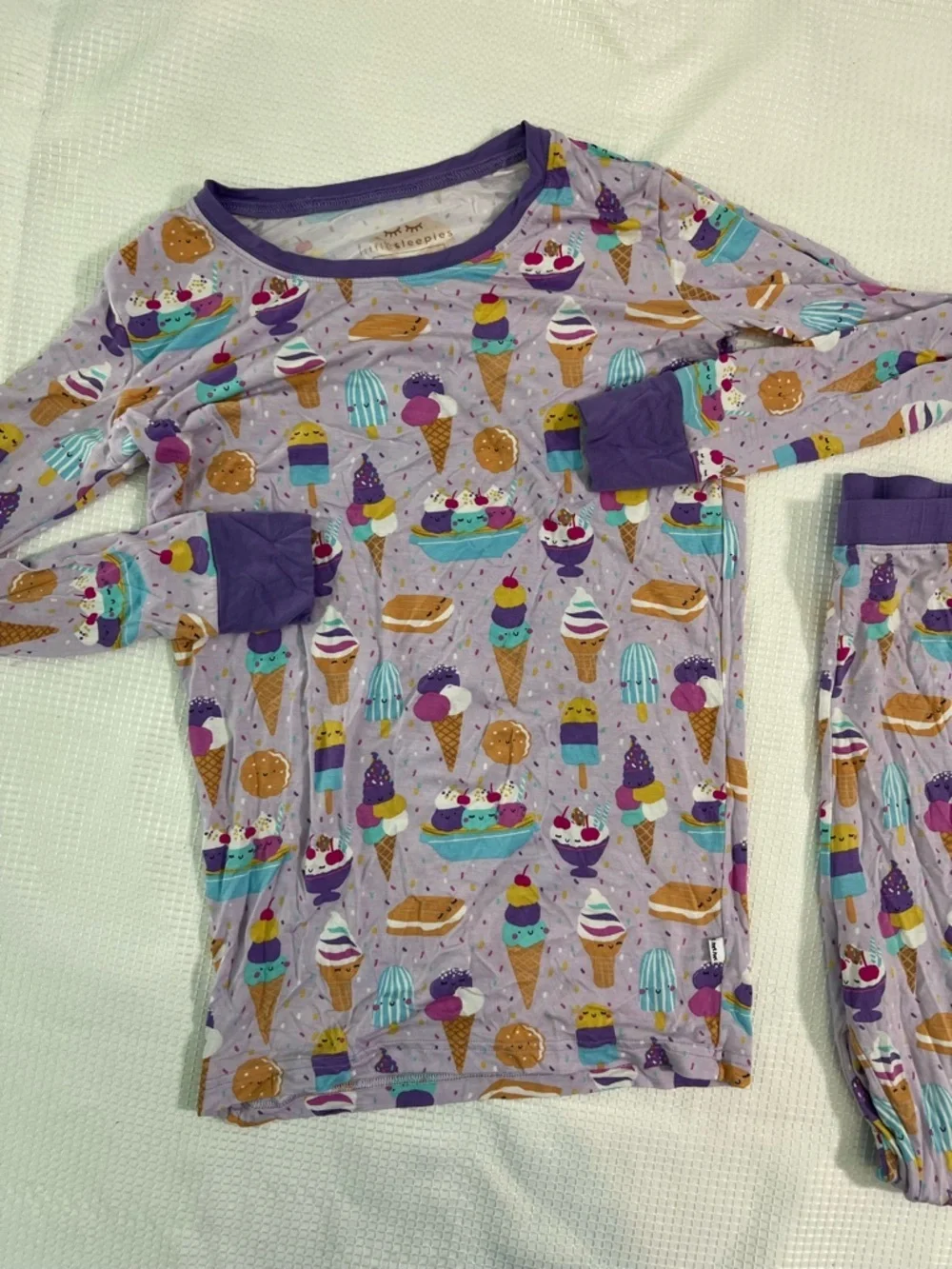 LITTLE SLEEPIES WILDBERRY ICE CREAM SOCIAL TWO-PIECE BAMBOO VISCOSE PAJAMA SET